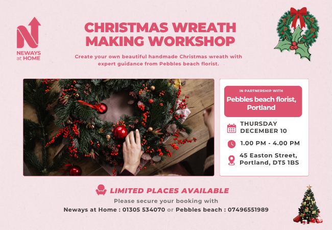 Christmas wreath making workshop on Portland