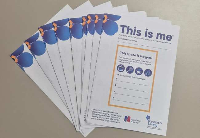 Supporting Dementia Care – "This is Me" Booklet