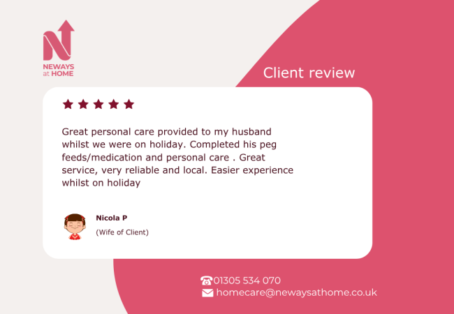 Great review for complex care from holiday maker