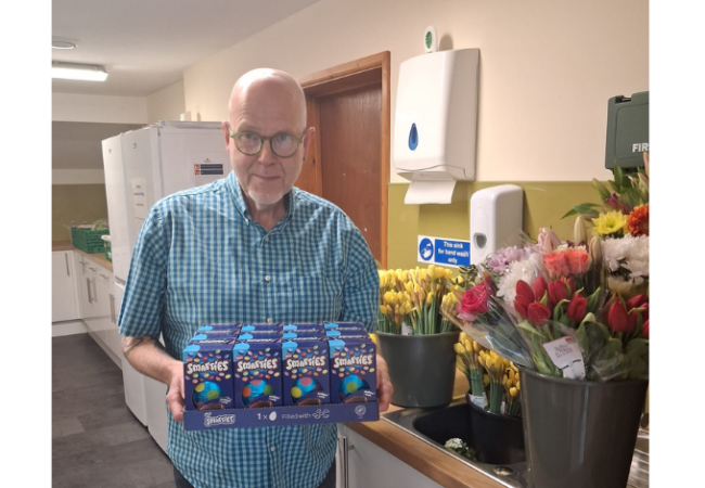 Donated Easter eggs to the Portland Community Fridge