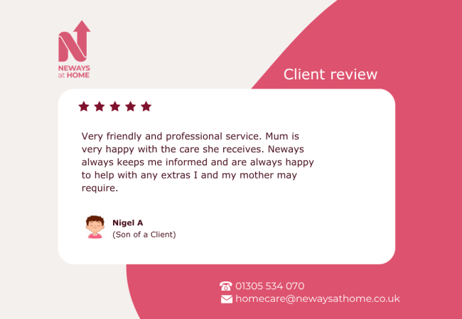 5 star review for friendly and professional service